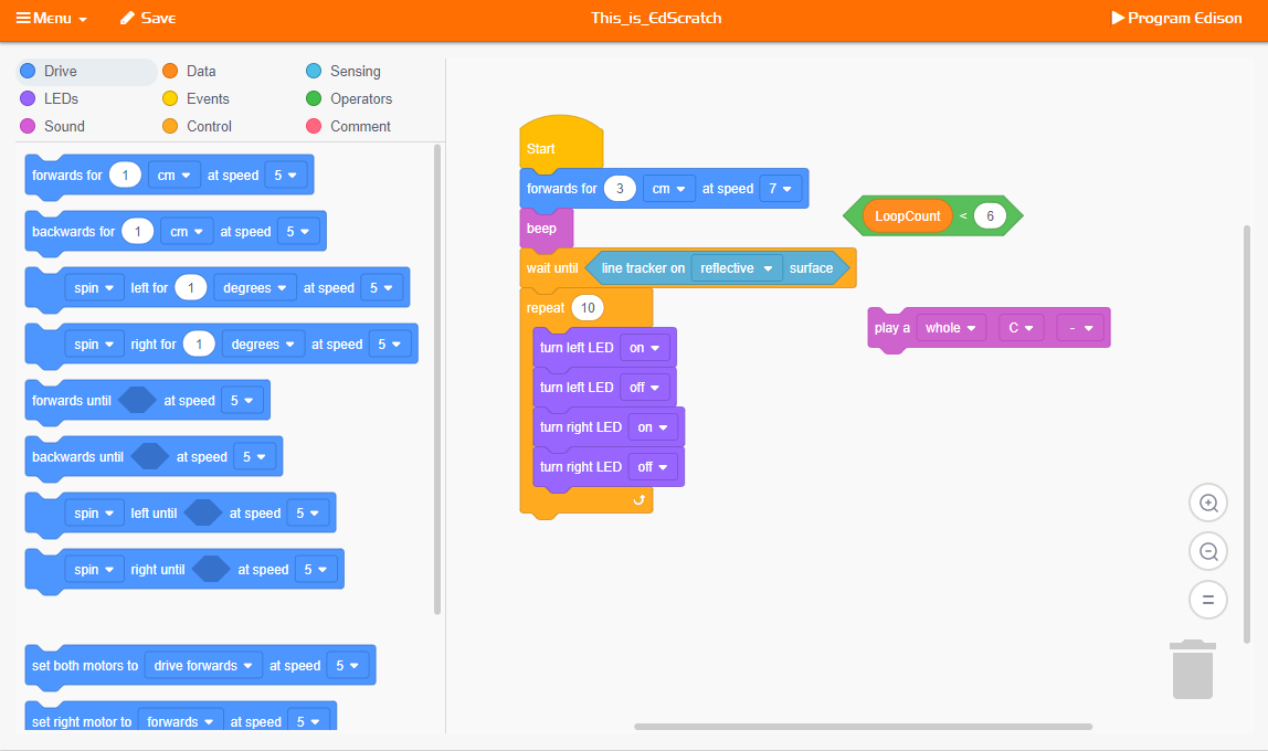 EdScratch Programming Interface