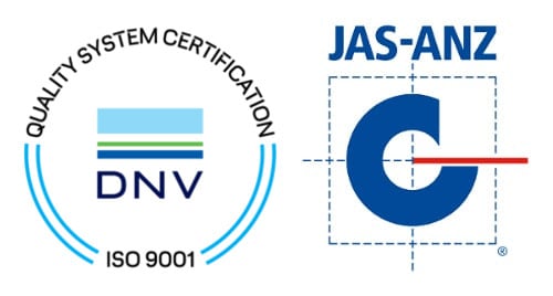 DNV ISO 9001 & JAS ANZ Logos