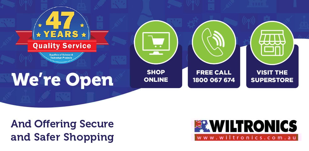 Wiltronics Open. Shop online, free call 1800 067 674 or visit in store