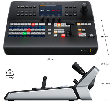 ATEM 1 M/E Advanced Panel 10 Dimensions