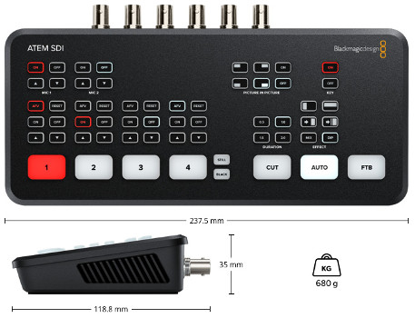 ATEM SDI Dimensions