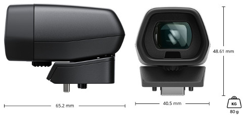 Blackmagic Pocket Cinema Camera Pro EVF Dimensions