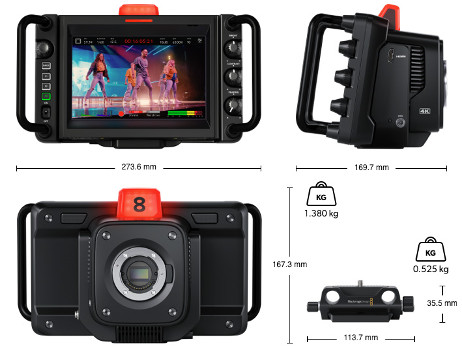 Blackmagic Studio Camera 4K Plus - Dimensions