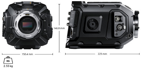 Blackmagic URSA Mini Pro 12K Dimensions