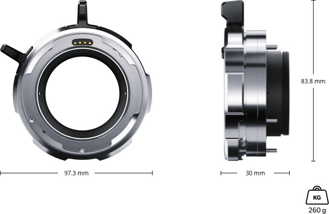 Blackmagic URSA Mini Pro PL Mount Dimension jpg