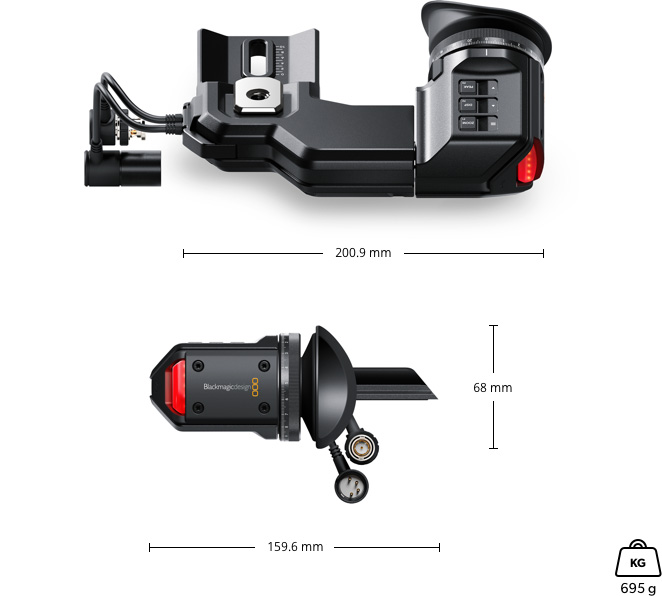 Blackmagic URSA Viewfinder Dimension jpg