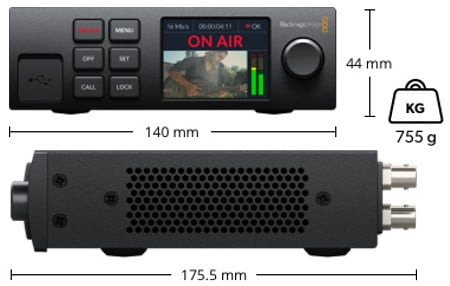 Blackmagic Web Presenter HD Dimensions