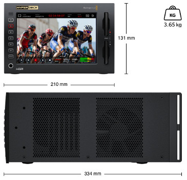 HyperDeck Extreme 8K HDR dimensions