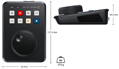 HyperDeck Shuttle HD Dimensions