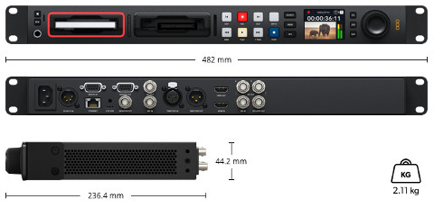 HyperDeck Studio HD Pro Dimensions