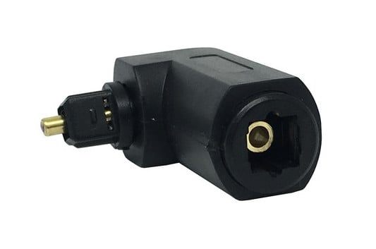 Toslink Plug to Socket Right Angle Adaptor