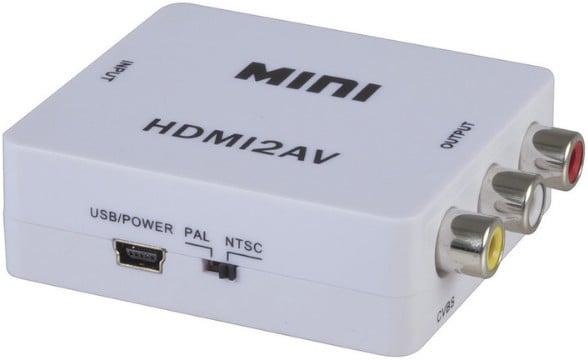 USB Power Supply with HDMI to Composite AV Converter