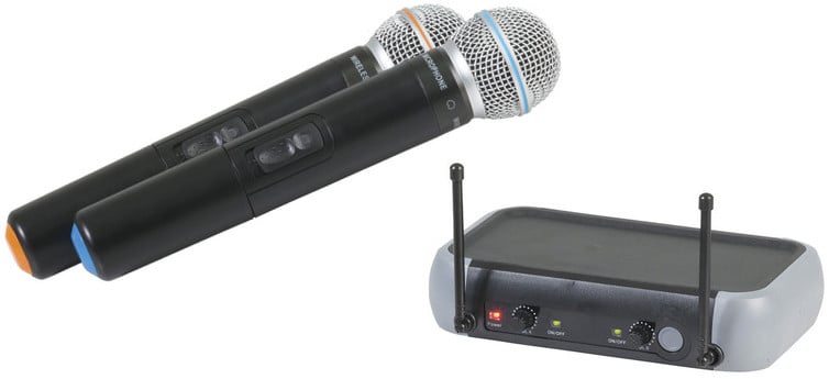 Dual Wireless UHF Microphone System