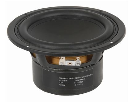 Photo of a hi fi woofer polypropylene speaker 145mm diameter.