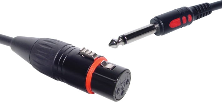 Redback XLR Female/ 6.35mm Mono Plug Cable