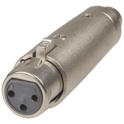 3 Pin XLR Type Socket to RCA Plug Adaptor jpg