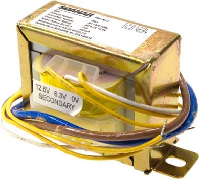 Photo of a 12.6V ct 500mA transformer.