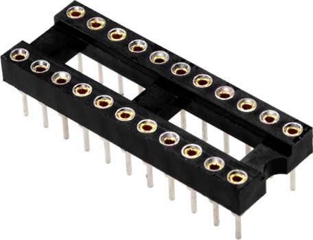 Photo of a 22 pin machine IC socket.