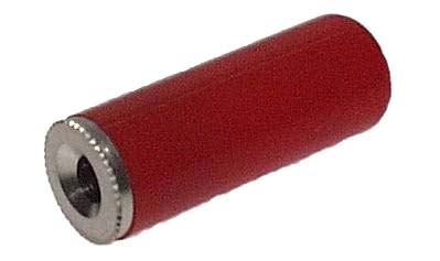 Photo of a 3.5mm red mono line socket.