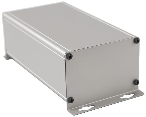 Aluminium Enclosure Natural 160x89x56mm Metal Flanged Ends