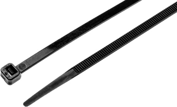 Photo of a black cable tie.