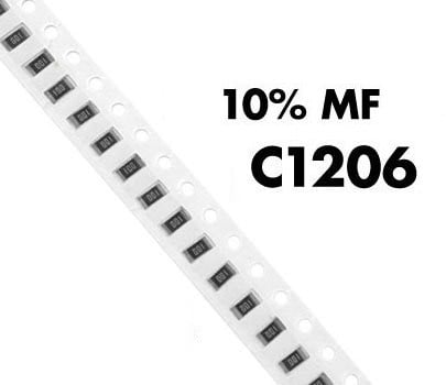 C1206 SMD SMT Resistor 0.125W 10% MF jpg