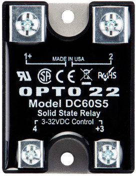5 Amps 60 VDC 4000 VRMS Isolation Voltage Opto 22 DC60S5 DC Control Solid State Relay