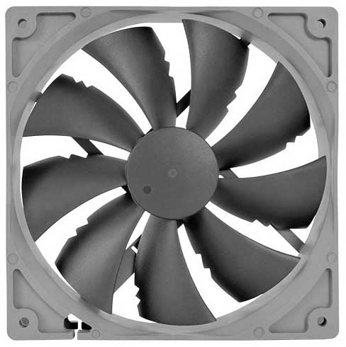 Photo of a Noctua-Redux NF-P14S fan.