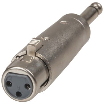 Female 3 Pin Cannon/XLR to 6.5mm Plug Adapter jpg