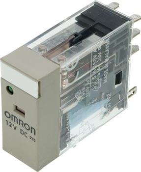 Photo of a G2R-2-SN 12VDC coil DPDT with indicator.