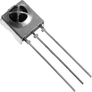 Photo of an IR1261 38kHz 3 to 5V infrared receiver.
