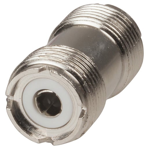 Photo of a PL258 UHF line socket joiner.