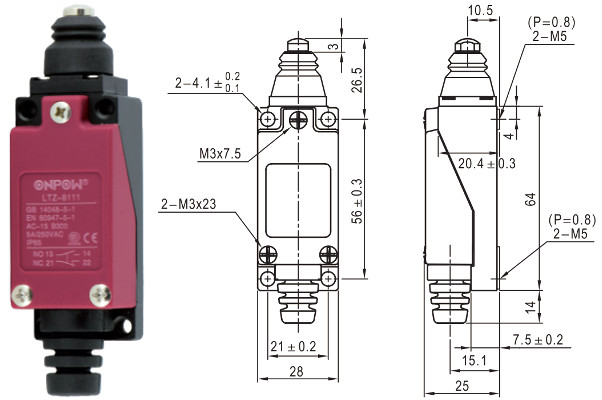 Limit Switch Plunger Type 8111