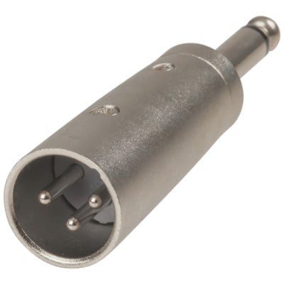 Male 3 Pin Cannon/XLR to 6.5mm Plug Adaptor jpg