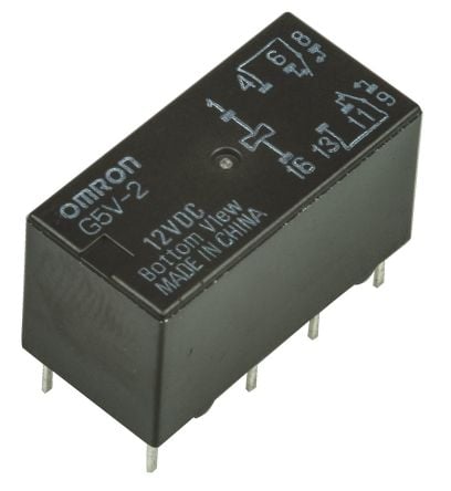 Omron G5V-2 12VDC Micro DPDT PCB Relay