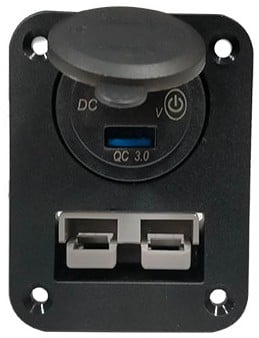 Panel Mount Anderson 50A Connector with USB 3.0 and Screen jpg