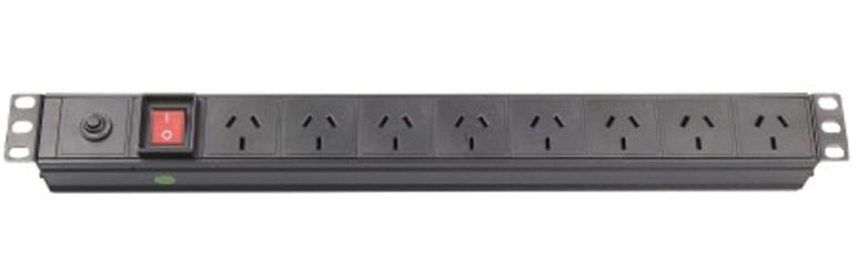 VIP Vision 8-Port Power Board for Data Cabinets (1U) jpg