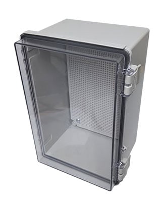 Plastic Enclosure Hinged - AC Body with Clear PC Cover