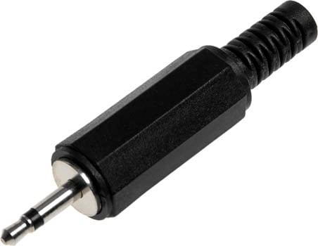 Photo of a 2.5mm mono plug.