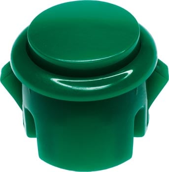 Photo of a 30mm diameter green arcade switch button.