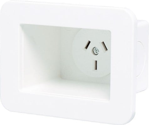 Mains Recessed Wall Socket 240V