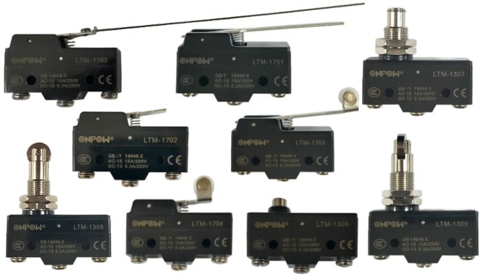 SW1300 & 1700 Series Industrial, Large Basic Micro Switches