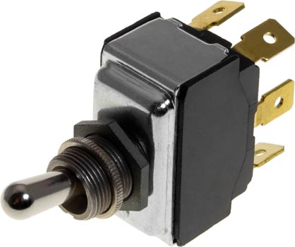 Photo of a 10A double pole double throw (DPDT) on-on toggle switch.