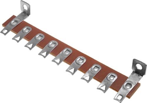 Photo of a 9 way tag strip.