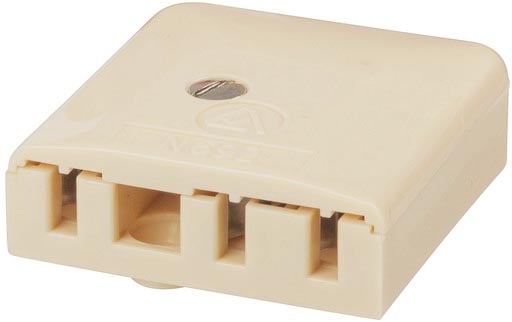 Photo of a 610 telephone wall outlet.