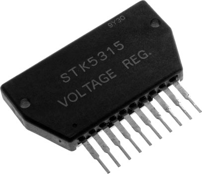 Photo of the top of a voltage regulator.