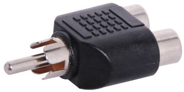 2 RCA Female To RCA Male Adaptor jpg