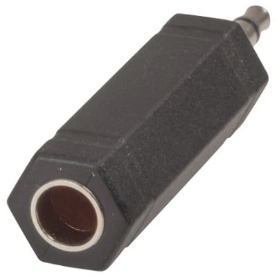 3.5mm Stereo Plug to 6.5mm Stereo Socket Adaptor jpg