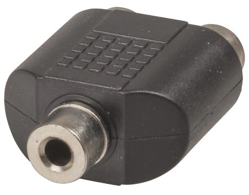 3.5mm Stereo Socket to 2 x RCA Socket Adaptor jpg