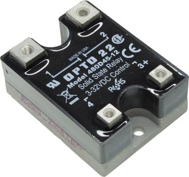 Photo of a 480D45-12 solid state relay OPTO22.